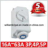 IP67 16A 2p+E Interlocked Socket Switch