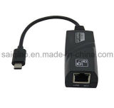[Sq-65] Hi-Speed Type C to RJ45 10/100/1000m Gigabit Ethernet LAN Network Adapter Network Converter Connector for Type C Supported Devices