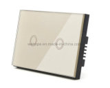 2 Way Touch Sensor Glass Panel Smart Wall Switch (Brown)