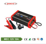 12V 15A High Frequency Car Battery Charger with Reverse Connect Mec1215