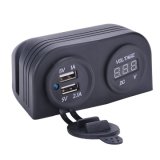 Hot! 2 in 1 Dual USB Charger + Voltmeters Voltage Meter with Tent in Stock From Factory