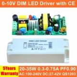 20-35W 0-10V Dimmable High PF LED Driver with Ce QS1203