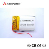 402030 3.7V 180mAh Lithium-Ion Polymer Rechargeable Battery