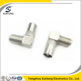 Right Angle F Female to PAL Male Adaptor Connector