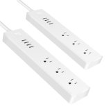 3 Outlet Power Strip with 4 USB Port Charge, Work with Amazon Alexa /Google Home, APP