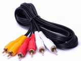 3 RCA to 3 RCA Audio Cable Male to Male 1.8m 6FT
