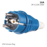 Blue Schuko Power Plug / German Type