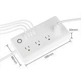 WiFi Control Strip, Smart Socket Works with Amazon Alexa/Google Home, Support Android and Ios Devices, OEM USB Charger Outlet