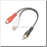 4.0*8.0 Male-Female Spiral RCA Black a/V Cable (AL-AVC013Y)