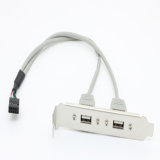 Popular USB2.0 2 Port Baffle Cable for Motherboard