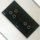 Tempered Touch Glass Switch Plate in Black