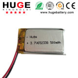 3.7V Li-Polymer Battery 500mAh with Customized Size