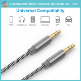Silver Metal Plug 1m/2m/3m 3.5mm Aux Audio Cable