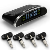 Solar Power Charging TPMS Psi/Bar Show Tire Pressure Monitoring System with 4 Internal Wireless for Universal Car TPMS