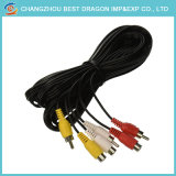 Hot Selling Gold Plant 3 RCA to 3 RCA AV Rcable for CCTV Cable