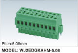 Double Row Female Pluggable Terminal Block with Nuts (WJ2EDGKAHM-5.08)