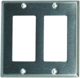 Stainless Steel, 2-Gang Decora/GFCI Device Decora Wallplate