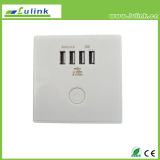 4 Port USB Charging Outlet, Wall Socket, USB Power Switch