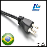 TUV Approval 3-Pin Brazil Power Cord Plug for Home Appliance