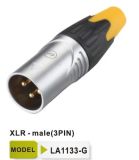 New Chrome XLR Cannon Connector Plug Male Female Microphone Cable