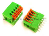 Plastic Terminal Block Connector 2.54mm Pitch, Spring Clamp Type