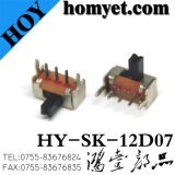 Professional Supplier DIP Type Micro Switch 3pin Slide Switch 2 Position Toggle Switch (SK-12D07)