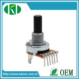 17mm 6 Pins Rotary Potentiometer with Insulated Shaft Wh0172A-1