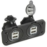 5V 1A 2.1A 4 USB Double Socket Splitter Power Charger Adapter for Phone MP3 GPS
