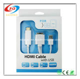 Ios8.0 30pin Dock to HDMI Adapter Cable for iPad 1 /2 /3/iPhone4/ 4s