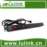 American Type 19 Inch 1u Intelligent Power Distribution Unit, USA Rack Mounted PDU for Network Cabinet