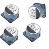 470 25V SMD Chip Aluminum Electrolytic Capacitor 5000 Hour for LED Industry
