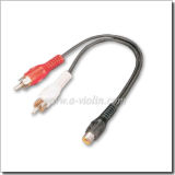 Spiral 4.0*8.0 Black RCA Male-Female a/V Cable (AL-AVC014Y)