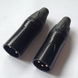Neutrik Style 3-Pin Black Male Plug XLR Connector (1032-2G)