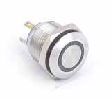 16mm Flat Round Ring LED Metal Push Button Switch