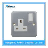 13A 1gang Metal Wall Control Switch Socket Outlet