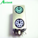 Mini DIN Connector 6 Pins Dual Deck with Shield