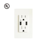 4.2A 5V USB Socket Us Duplex Receptacle with USB Charger Port UL Listed