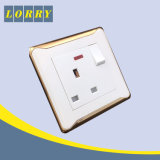13A Single Switched Socket with Neon British Socket with Light