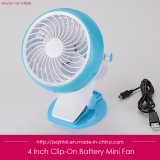 4 Inch Mini Clip Fan for Baby Stroller Powered by AA Battery