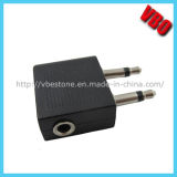 1 to 2 Airplane 3.5mm Dual Pin Adapter, Airline Adapter