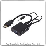 Hv301 HDMI to VGA Cable with Audio Output for TV