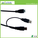 Y-Type USB Cable USB Am to Am USB Micro 5pin