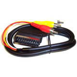High Quality 21pin Scart to 3RCA Plug Cable 1m 1.5m 2m 3m