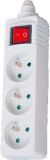 French Type 3 Outlets Extension Socket, Power Strip (GGFNBK03)