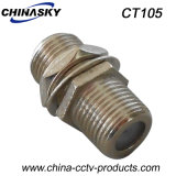 CCTV Double Female F Connector with Screw Nut (CT105)