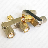 RF Coaxial Adapter DIN 1.6/5.6 Coax Connector Y Shape 2 Male to Female Connector