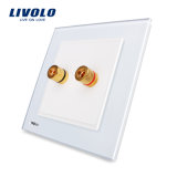 Livolo UK Standard 1 Group Wall Audio Socket Outlet Vl-W291A-11/12/13