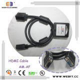 High Quality HD15 VGA Cable Male to Female Gold Plate VGA Cable with 2 Ferrites