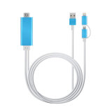 2 in 1 Mhl Cable for Android and Ios Micro USB Lightning in 1