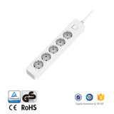 GS/CE Approved Extension Socket 5 Outlet Flexible Length Cord EU Electrical Multi Power Strip